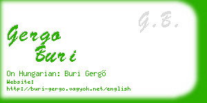 gergo buri business card